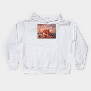 TIGERS WARNING Kids Hoodie